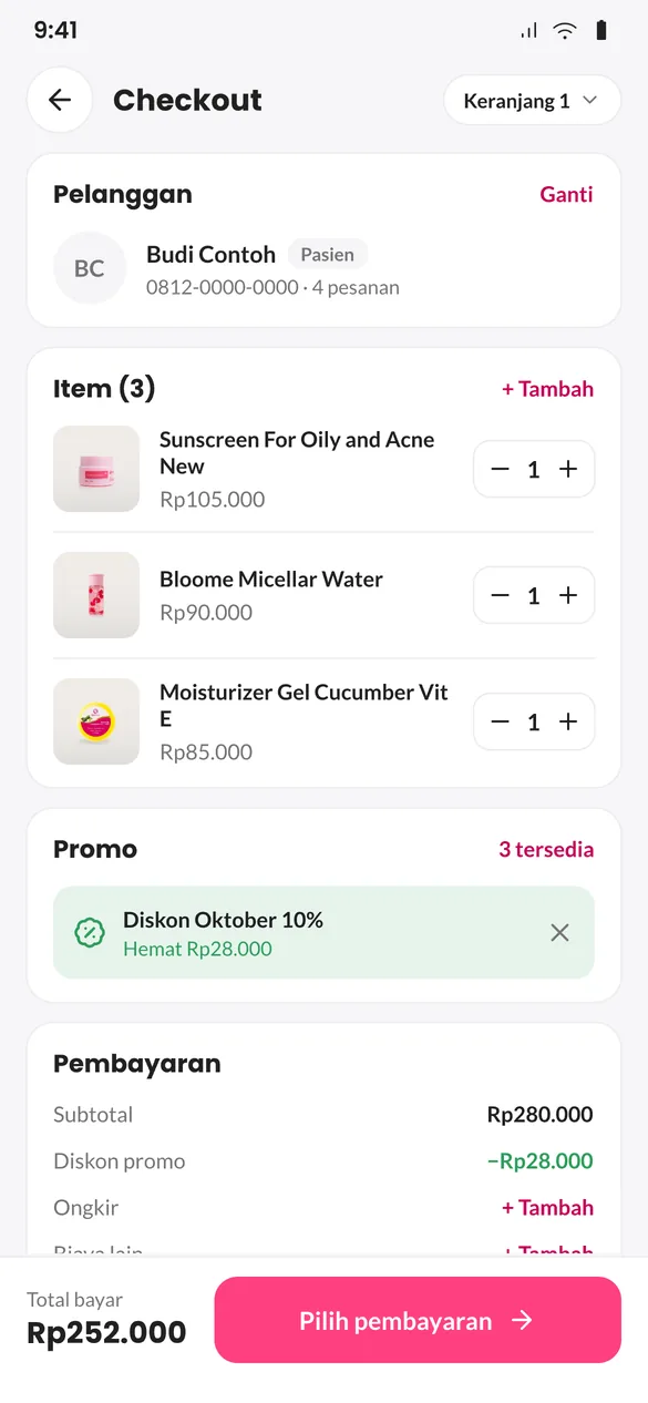 Cek pesanan